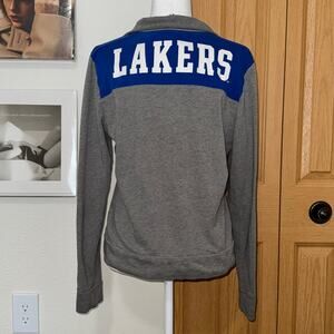 PINK Victoria's Secret GVSU Quarter Zip Gray Blue Lakers Women's Size Medium